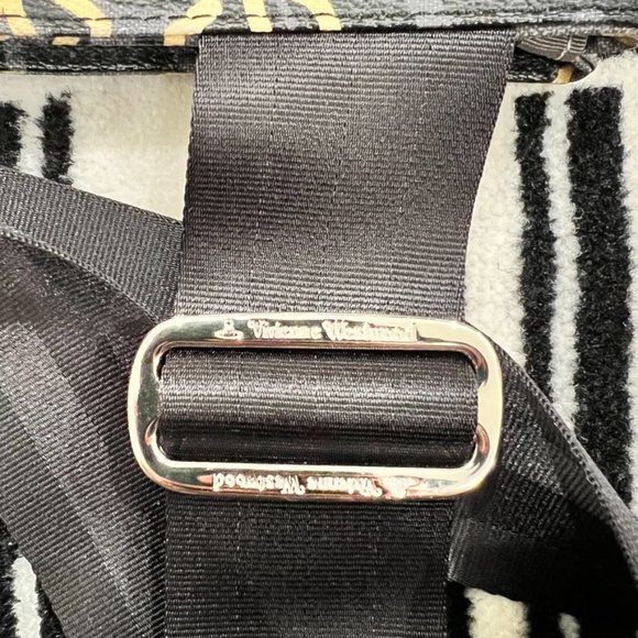 RARE Vivienne Westwood Abstract Floral Print Slim Foldable Leather Messenger Bag - Picture 10 of 12